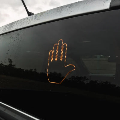 Funny New LED Illuminated Gesture Light Car Finger Light With Remote Road Rage Signs Middle Finger Gesture Light Hand Lamp - 0 - CJ