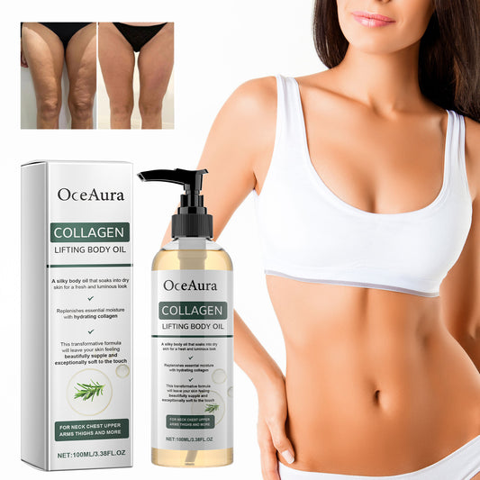 OceAura Collagen Lifting Body Oil, Moisturizing And Firming Arms Belly Fat Full Body Massage Oil - 5 - CJ