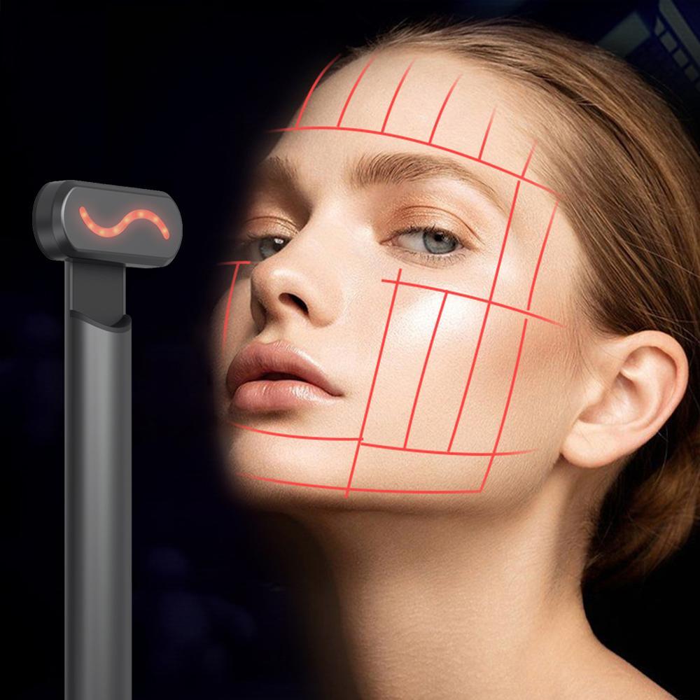 4 In 1 Portable Skin Care Vibration Massager Facial Rejuvenation Hand Held Equipment Face Beauty Eye LED Red Light Therapy Wand - 5 - CJ