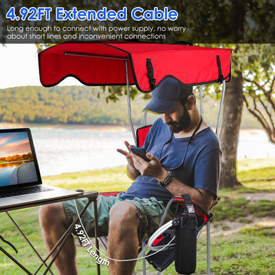 Summer Water Cooling System Seat Cushion With Fans 3 Speeds 78 Fehrenheit Constant Temperature USB Plug Portable Auto On - Off Ventilated Seat Cushion For Home Office Car - 5.0 - CJ