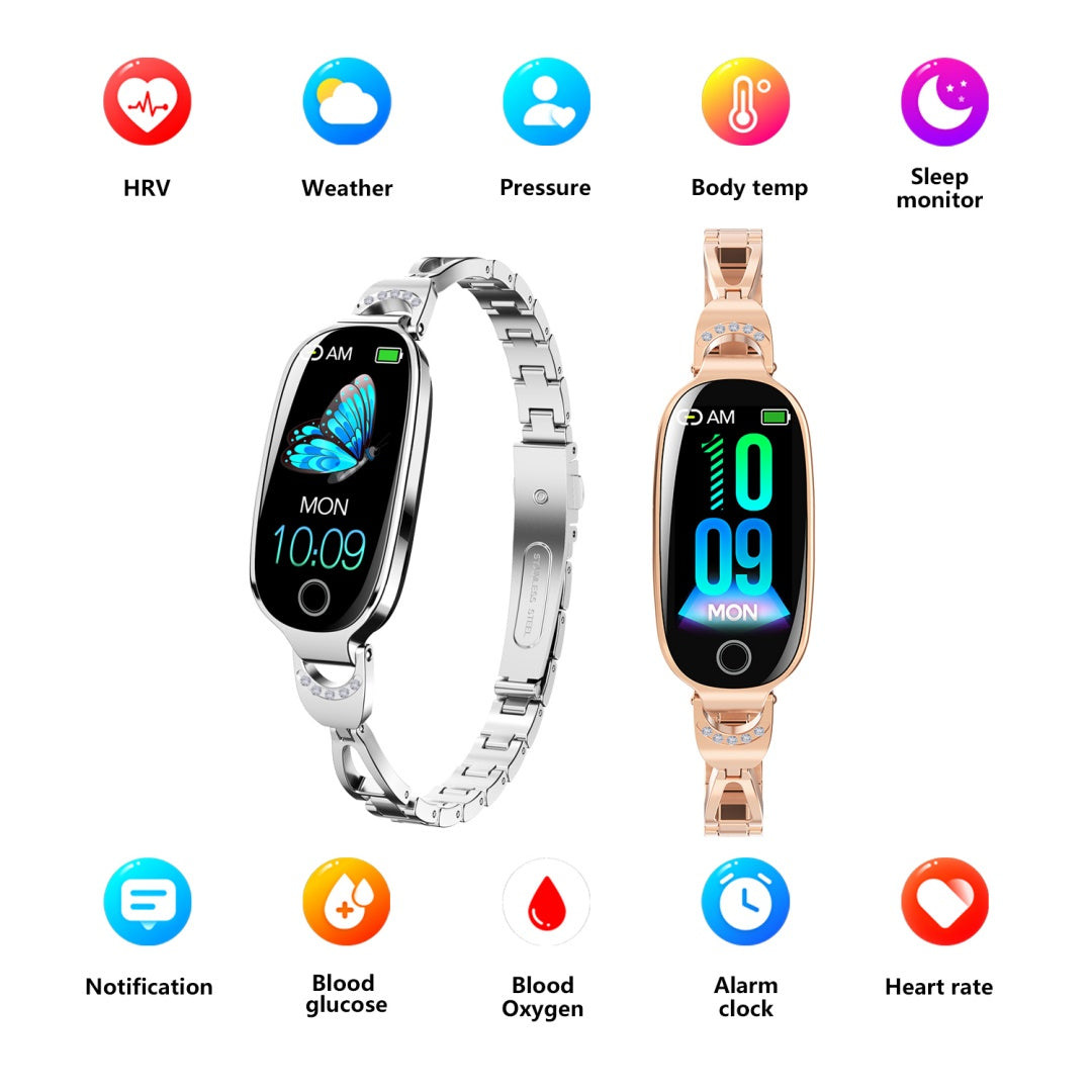 Smart Watch - Fitness Tracker And Menstrual Cycle Tracking, Heart Rate&Blood Pressure Monitoring, Sleep Tracking, Step Counter, Waterproof Smart Watch Compatible With IPhone&Android Phones - 5 - CJ