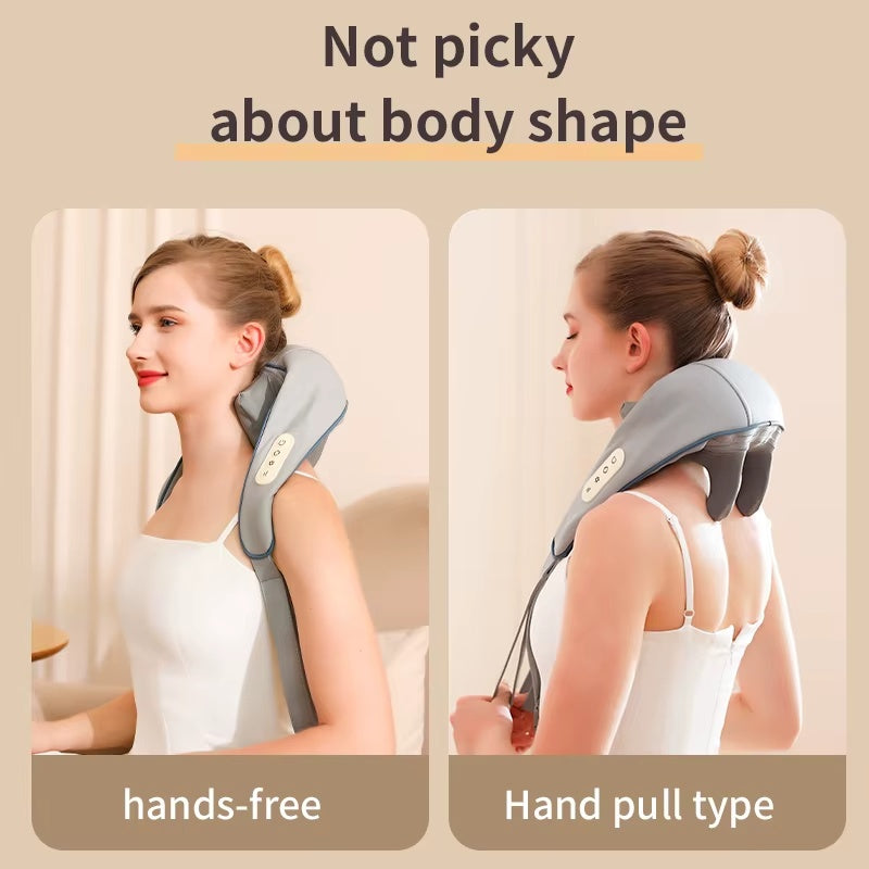Electric Shiatsu Neck And Shoulder Massager Pillow Gift Idea For Men & Women Portable Neck Massage Pillow - 5 - CJ