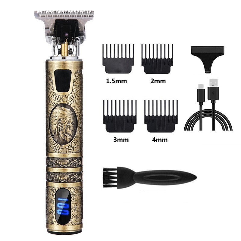 Beard Trimmer Hair Clippers Men's Shaver Cordless Hair Cutting Kit Barber Shaving Machine USB Rechargeable - 5 - CJ