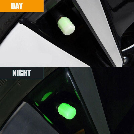 4x Fluorescent Universal Luminous Glow In Dark Car Tire Tyre Valve Caps Cover - 5 - cjdropshipping