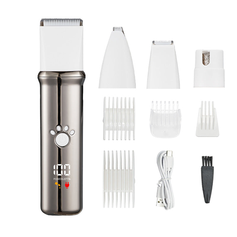 Electric Pet Shaver 4 - in - 1 Set Digital Display Washing Dog Cat Scissors - 0 - CJ
