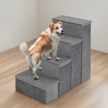 4 - Step Dog Stairs Non - slip Foldable Dog Ramp With Adjustable Steps - 5 - CJ