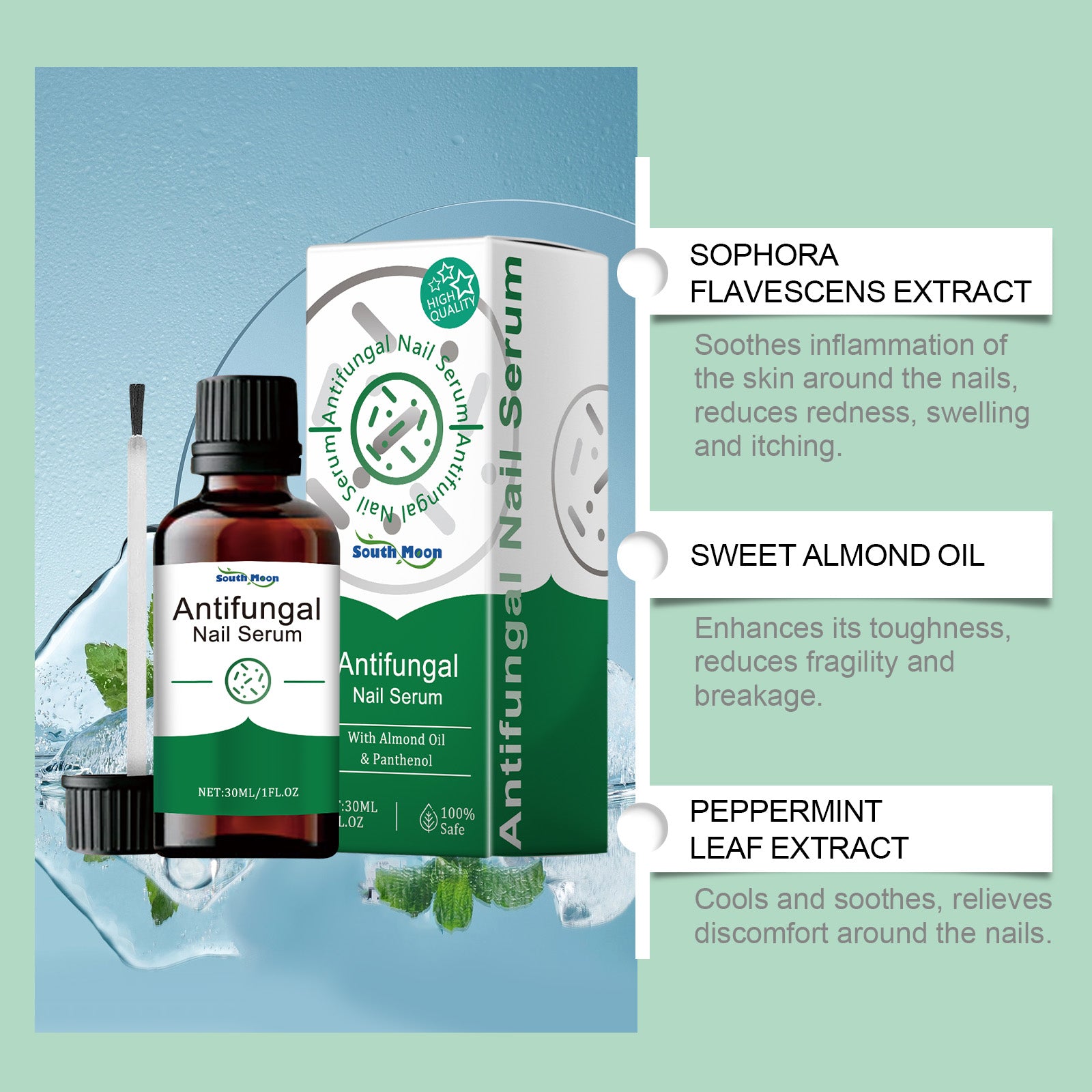 South Moon Nail Care Serum, Soft Nail Cream Brightening Nails Clean Nails Thick Toe Care Nails - 5 - CJ