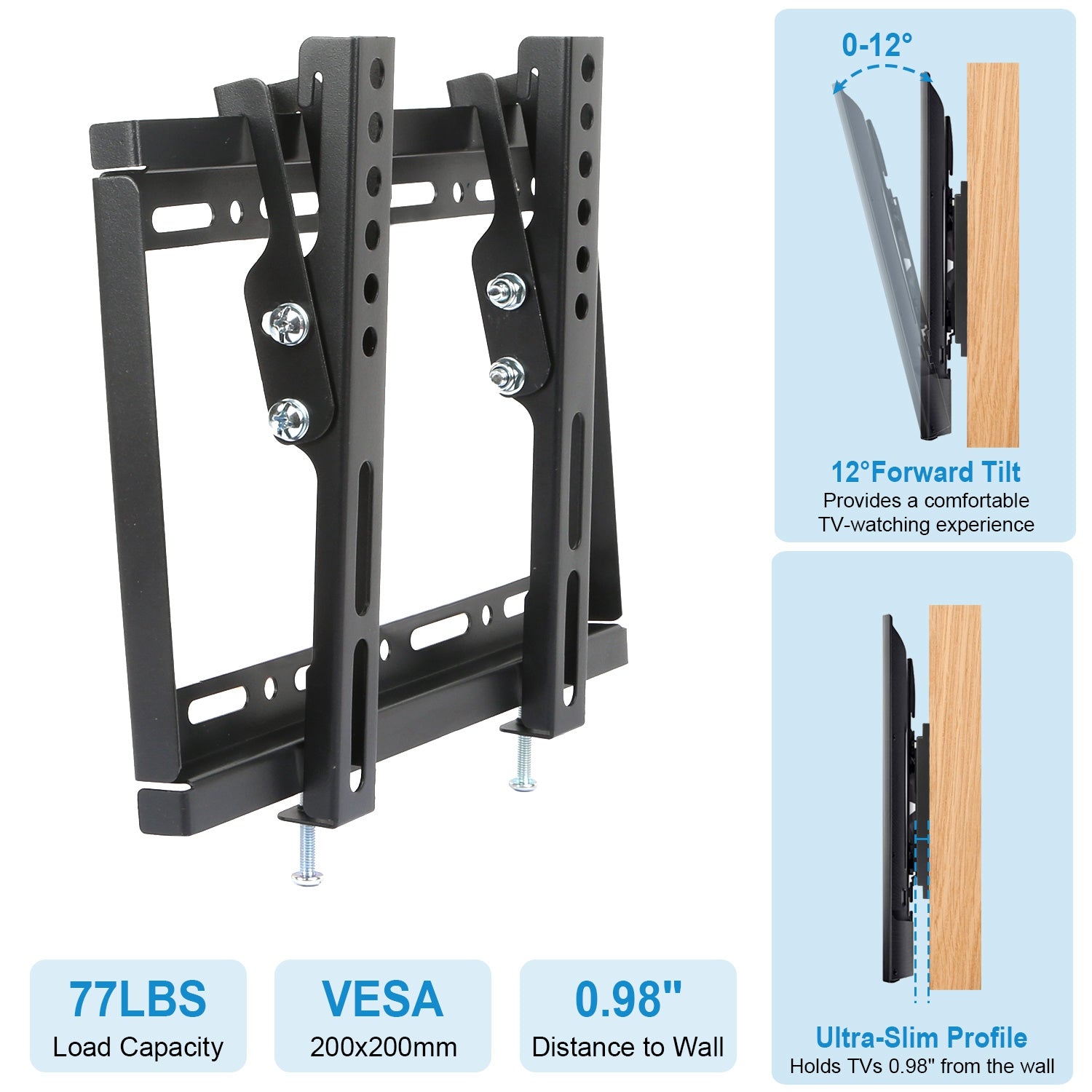 TV Wall Mount Bracket Tilt For 13in - 42in LED LCD PLASMA Flat TV VESA 200x200mm - 5 - CJ