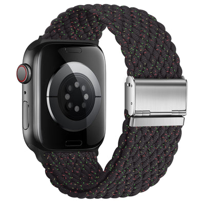 Nepfaivy Compatible With Apple Watch Band - 38mm 40mm 41mm 42mm 44mm 45mm 49mm Braided Stretchy Sport Band For Apple Watch Series SE 8 7 6 5 4 3 2 1, Women Men Nylon Fabric Elastic Loop Breathable Wat - 5 - CJ