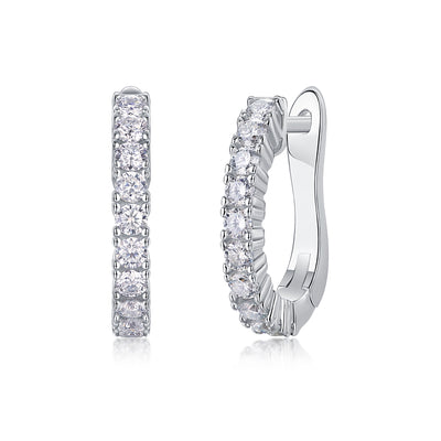 1Modern Guide Luxury Fashion Diamond Earrings Stud Set With Mosan Diamond Silver Ornaments Prohibit TikTok sales - 5 - CJ