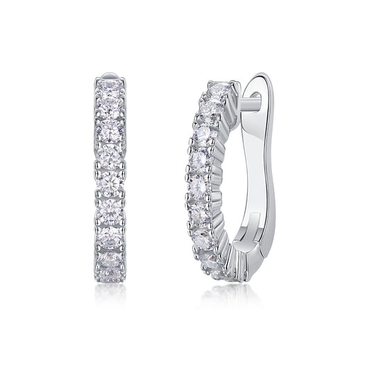 1Modern Guide Luxury Fashion Diamond Earrings Stud Set With Mosan Diamond Silver Ornaments Prohibit TikTok sales - 5 - CJ