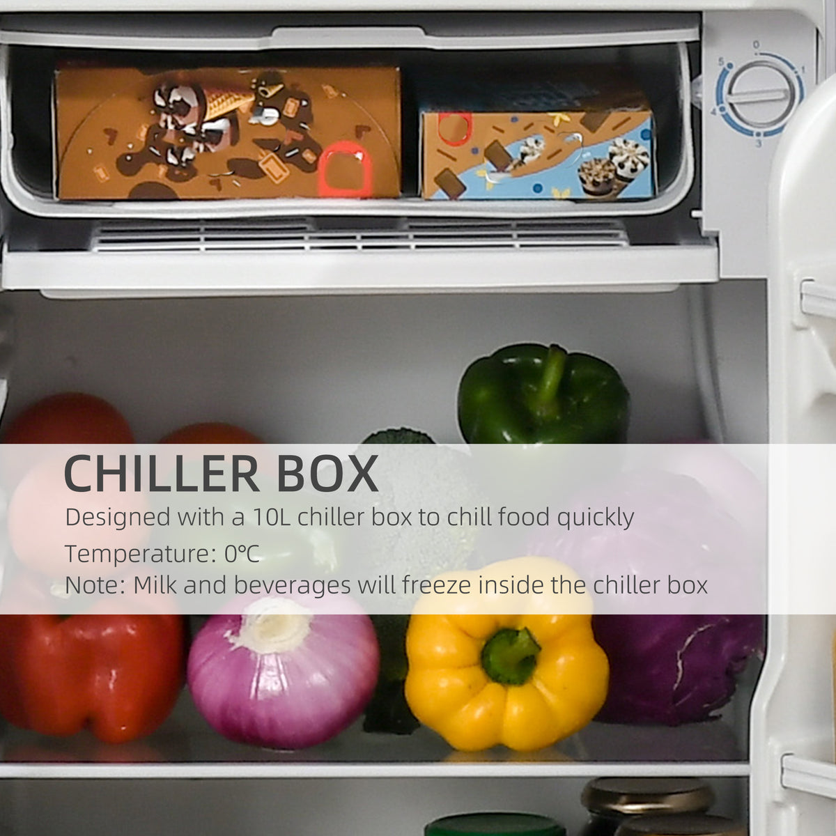 3.2 Cu. Ft. Mini Refrigerator with Freezer