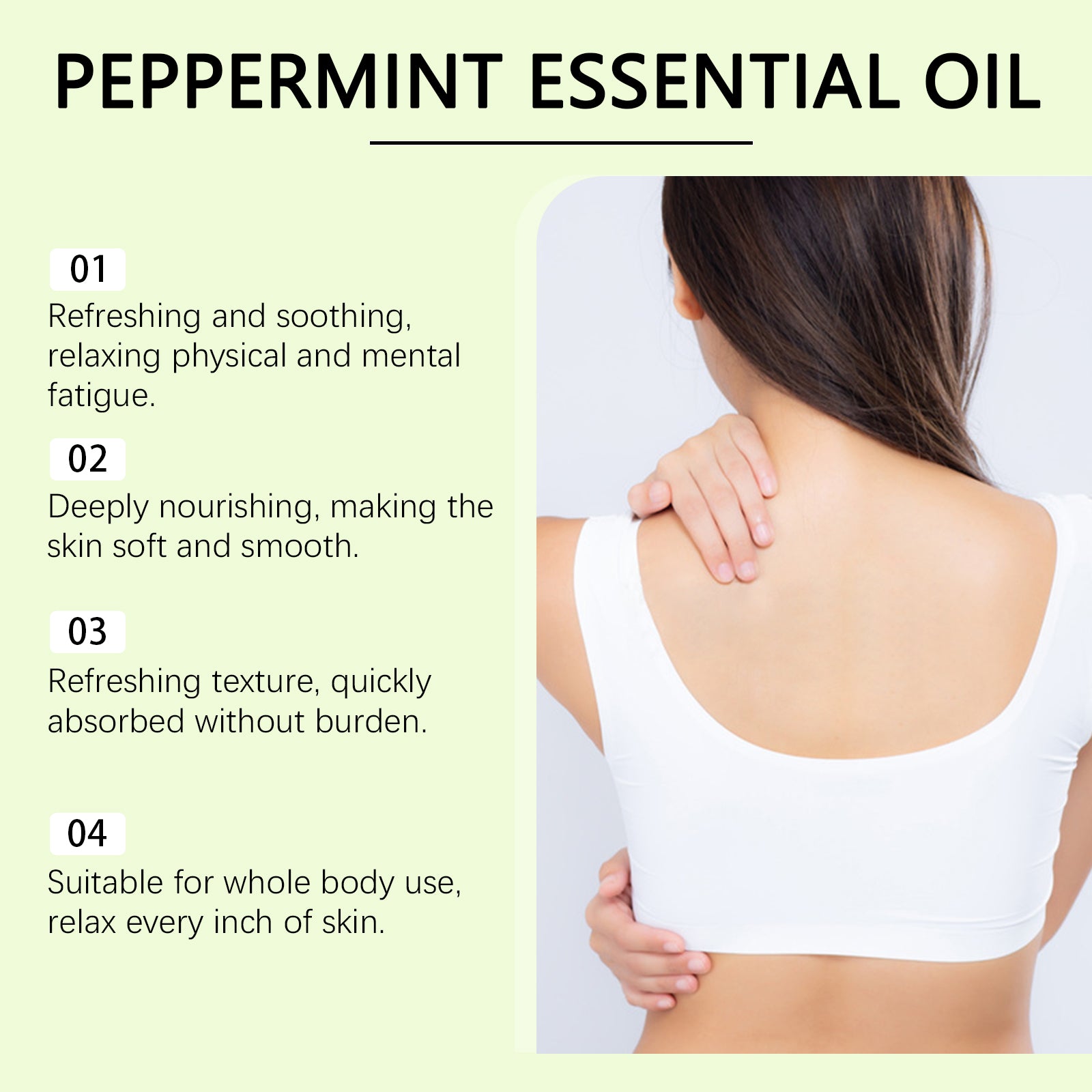 Wiyun Multi - Functional Massage Essential Oil, Moisturizes And Moisturizes The Skin With Delicate Moisturizing And Brightening Mint Cooling Body Oil - 5 - CJ