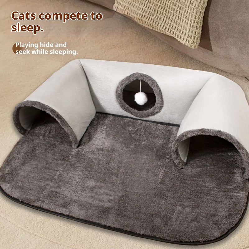 U - shaped Cat Tunnel Channel Rolling Dragon Removable And Washable - 0 - CJ