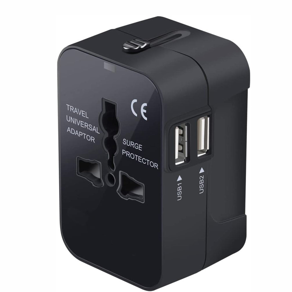 Travel Adapter, Worldwide All In One Universal Travel Adapter Wall Charger AC Power Plug Adapter Wi - 5 - CJ