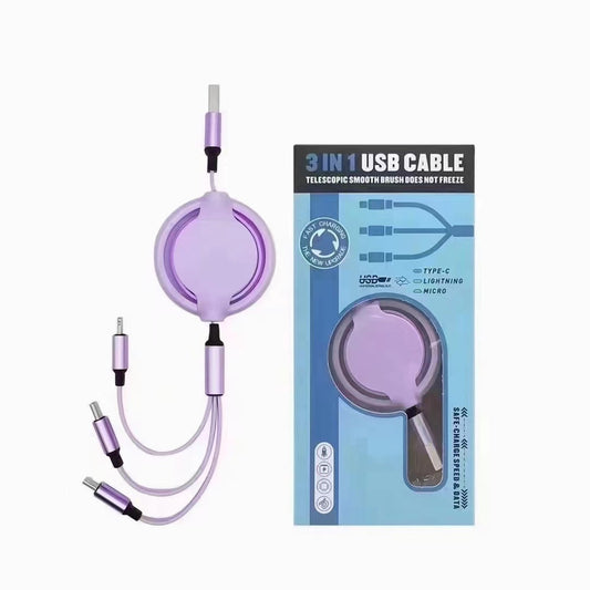 Three - in - one Mobile Phone Data Cable, Free Switching Of Interfaces, Multi - device Charging Is Super Convenient. - 5 - CJ