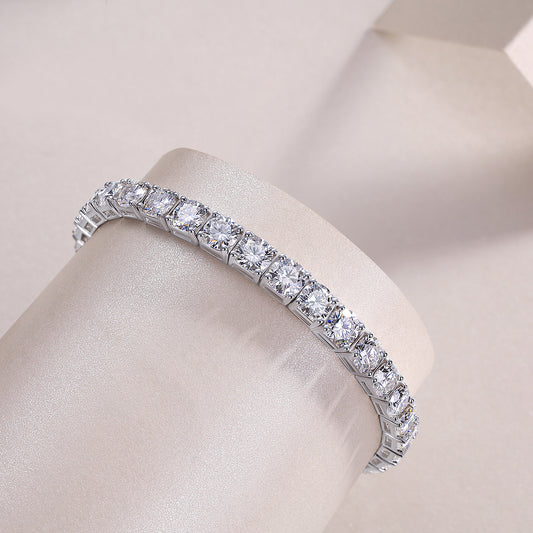 1Gravitation Luxury Fashion Mossan Diamond S925 Silver Bracelet Prohibit Tk Sales - 5 - CJ