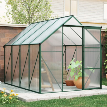 Green - 6 X 8 FT Outdoor Patio Greenhouse - 5 - CJ