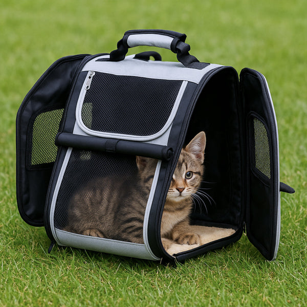 Pet Carrier Backpack, Expandable Cat Dog Carrier With Back Extension, Breathable Mesh Travel Backpack For Small Dogs Cats, Soft - Sided Pet Backpack Holds Up To 26 Lbs - 5 - CJ