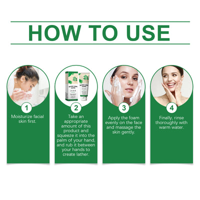 OUHOE Mugwort Calming Cleanser, Hydrating And Moisturizing Deep Clear Pores Balance Oil Moisturizing Cleanser - 5 - CJ