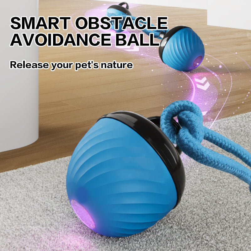 Smart Dog Cat Toy Ball Electronic Interactive Pet Toy Moving Ball Rope USB 3 Modes Automatic Moving Bouncing For Puppy Chew Products Pets Products - 0 - CJ