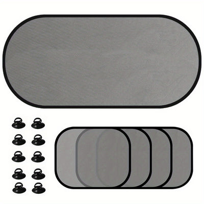 Side Window Sunshade Sock Screen Shade Pack Of 5 Block Sun Rays To Keep Car Interior Cool And Comfortable Elasticized Universal Fit Mesh Sun Shade For Car, Truck, SUV, Van - 5 - cjdropshipping