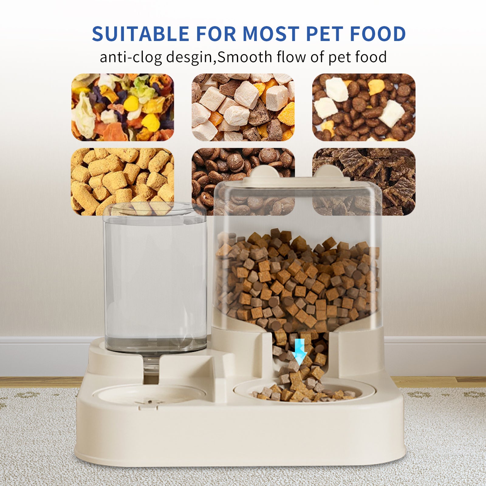 Transparent And Visible Pet Feeding And Drinking Dispenser, Automatically Refilling Food And Water, Caring For Every Moment, Allowing Owners To Travel Easily And Pets To Enjoy Worry Free Eating - 5 - CJ