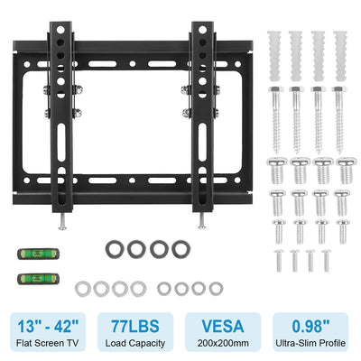 TV Wall Mount Bracket Tilt For 13in - 42in LED LCD PLASMA Flat TV VESA 200x200mm - 5 - CJ