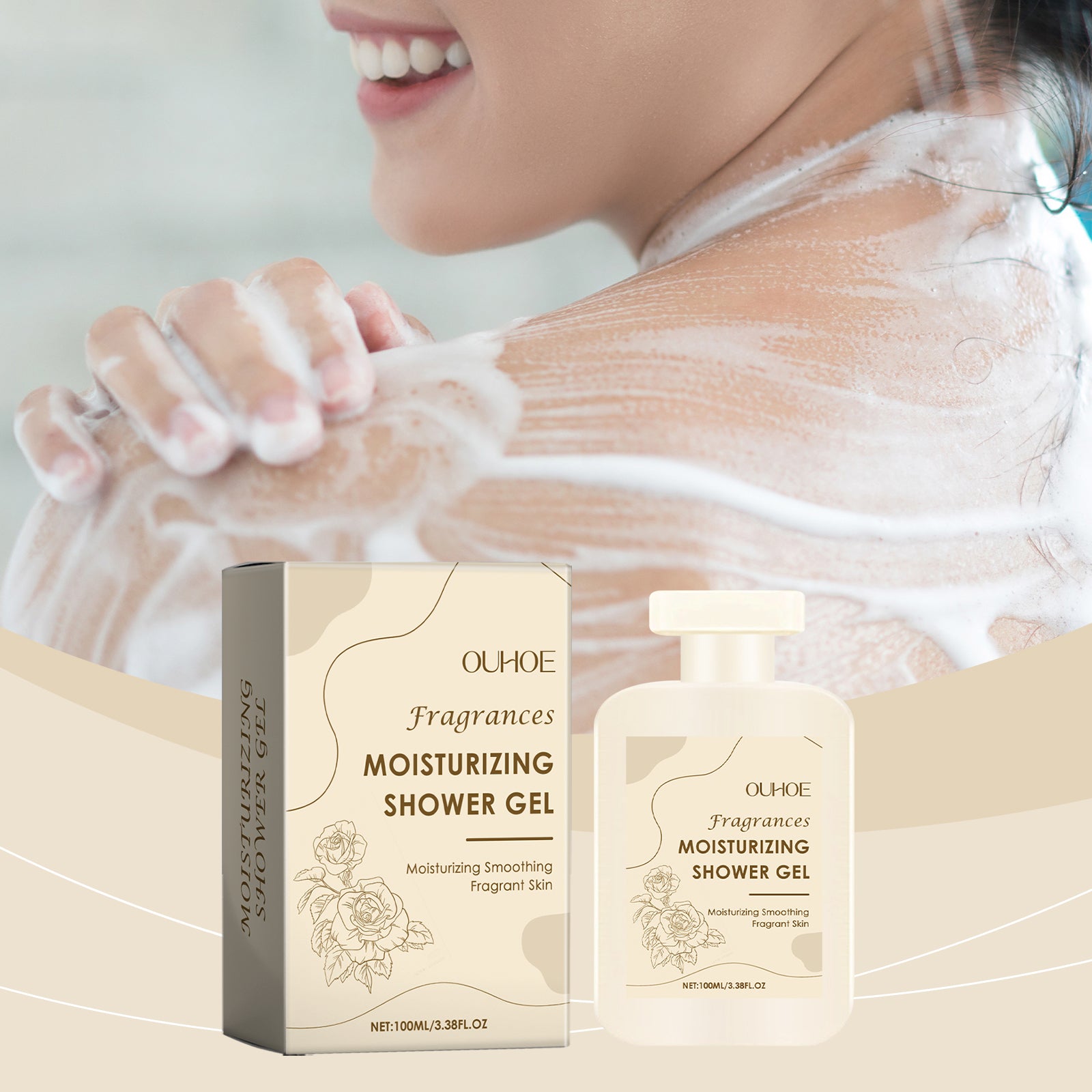 OUHOE Perfume Moisturizing Shower Gel, Body Bath Clean Lasting Fragrance Moisturizing Moisture Refreshing And Not Tight - 5 - CJ