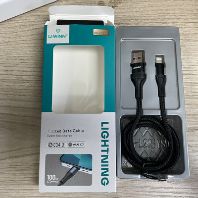 L202 Lightning Cable 2.4A 1M Black USB 3.0 UWINN - 5 - CJ
