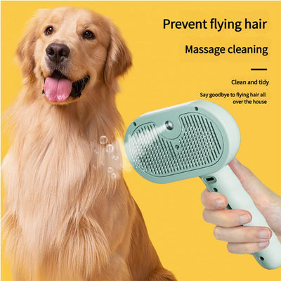New Chevaroo Horse Steam Brush, Chevaroo 3 - in - 1 Self - Cleaning Steam Pet Brush For Shedding, Pet Steam Brush, Silicone Bristle Head 360 Rotating Pet Steam Brush - 4 - CJ