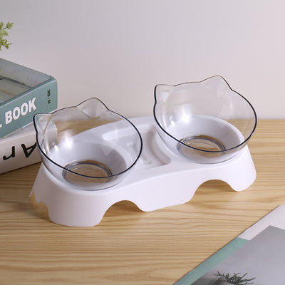 Automatic Drinking Feeder For Cats And Dogs Pet Products - 0 - CJ - Transparent double - White Base - CJGY170032813MN