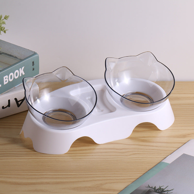 Automatic Drinking Feeder For Cats And Dogs Pet Products - 0 - CJ - Transparent double - White Base - CJGY170032813MN
