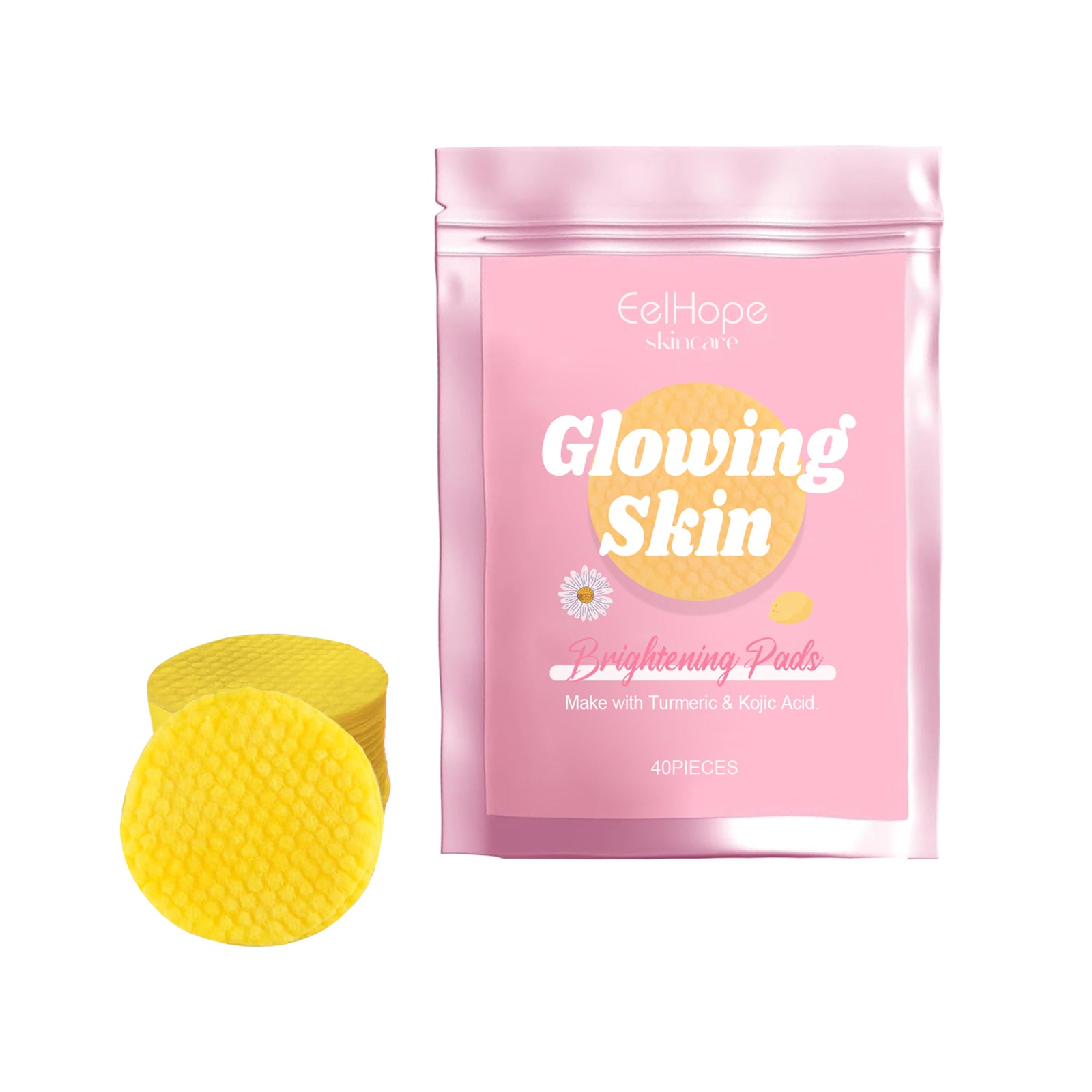 Eelhope Turmeric Kojic Acid Cleansing Gasket Gently Cleanses Facial Skin Pores, Moisturizes And Refreshes Skin Care