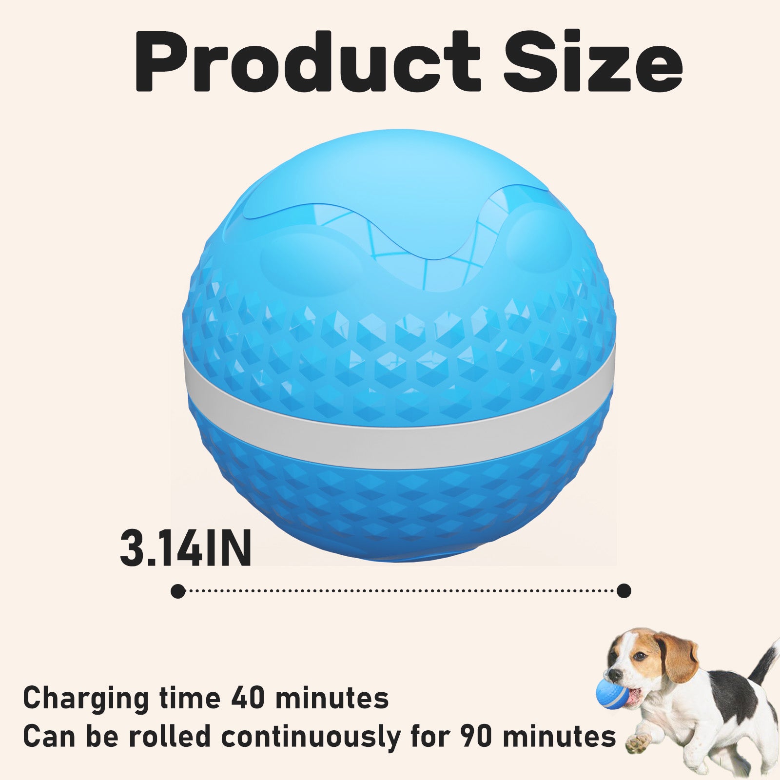 Smart Interactive Dog Toys, Automatic Moving Ball With Lighting Modes,  Interactive Dog Toys For Dog Enrichment & Stimulation, Motion Activated Rolling Toy For Medium And Large Dogs - 5 - CJ