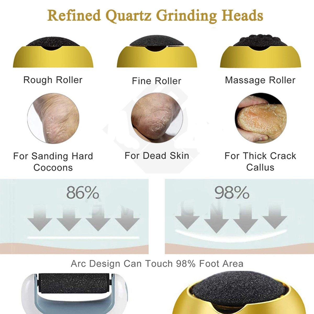 Electric Foot Grinder Vacuum Foot Grinding Machine Exfoliating Dead Skin Callus Remover Foot Care - 5 - CJ