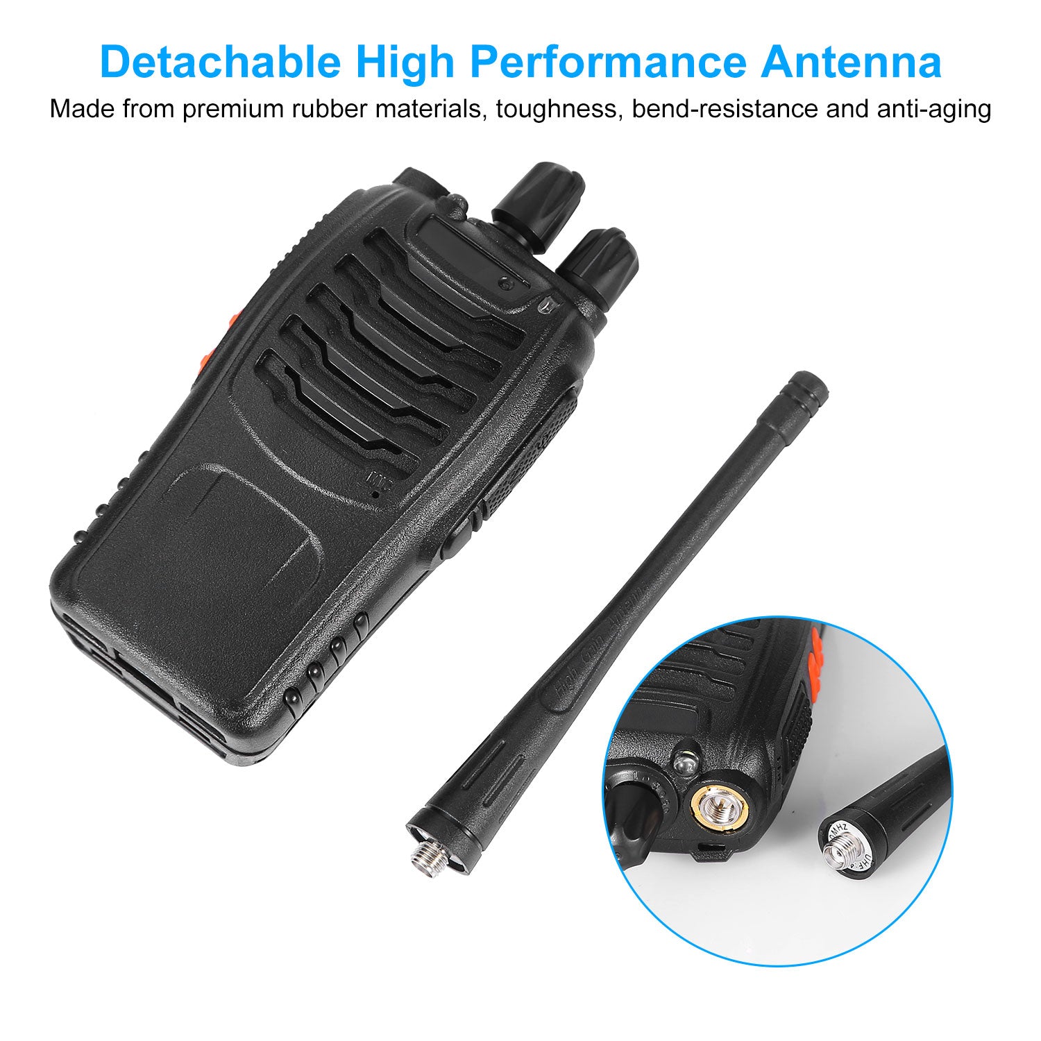 2 X Baofeng BF - 888S Walkie Talkies Two Way Radio UHF 16CH 400 - 470MHZ Long Range - 5 - CJ