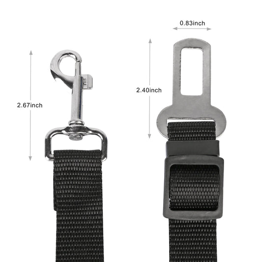 2Pcs Pet Dog Seat Belt Leash Adjustable Pet Dog Cat Safety Leads Harness Car Vehicle Nylon Fabric Seatbelt Strap - 5 - CJ