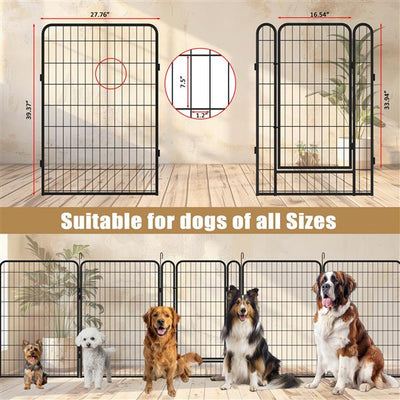 16 Pieces Of Heavy - duty Metal Pet Sports Fence - 5 - CJ