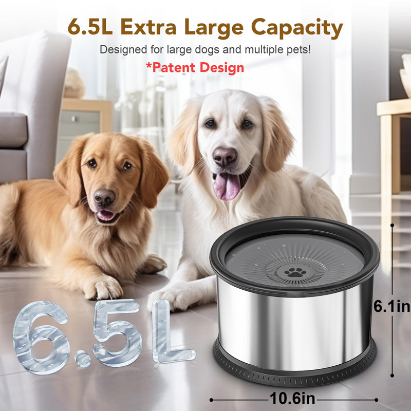 Stainless Steel Large Capacity Pet Non - slip Splash - proof Water Bowl - 0 - CJ