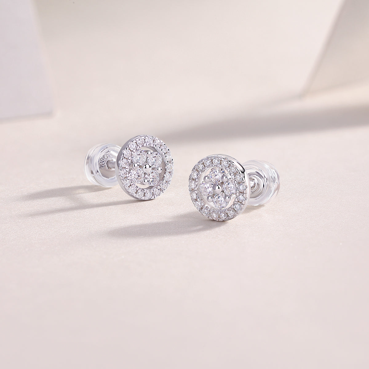 1Silver Osmanthus - Fashionable And Luxurious Diamond Jewelry Earrings Set With Moissanite S925 Sterling Silver And Platinum - plated Stud Earrings Prohibit TikTok sales - 5 - cjdropshipping