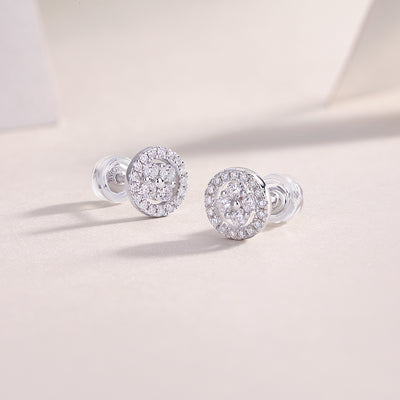 1Silver Osmanthus - Fashionable And Luxurious Diamond Jewelry Earrings Set With Moissanite S925 Sterling Silver And Platinum - plated Stud Earrings Prohibit TikTok sales - 5 - cjdropshipping