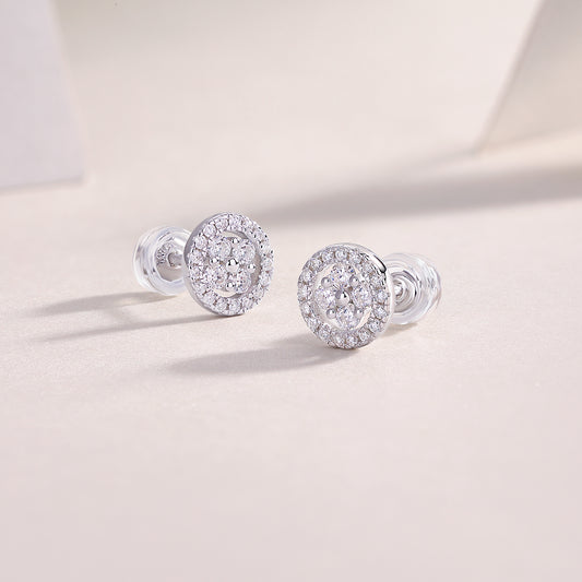 1Silver Osmanthus - Fashionable And Luxurious Diamond Jewelry Earrings Set With Moissanite S925 Sterling Silver And Platinum - plated Stud Earrings Prohibit TikTok sales - 5 - cjdropshipping