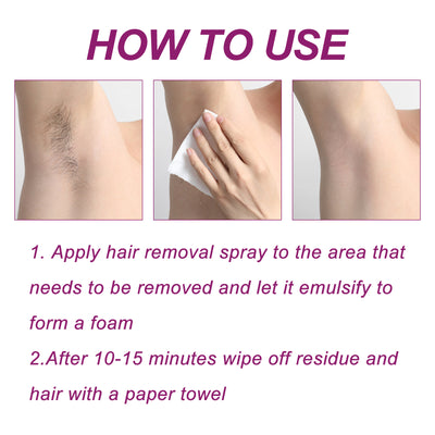 Oceaura Hair Removal Spray Gentle Painless Hair Removal Mousse Spray Underarm Hair Hands Hair Legs Hair Whole Body Hair Removal Spray - 5 - CJ