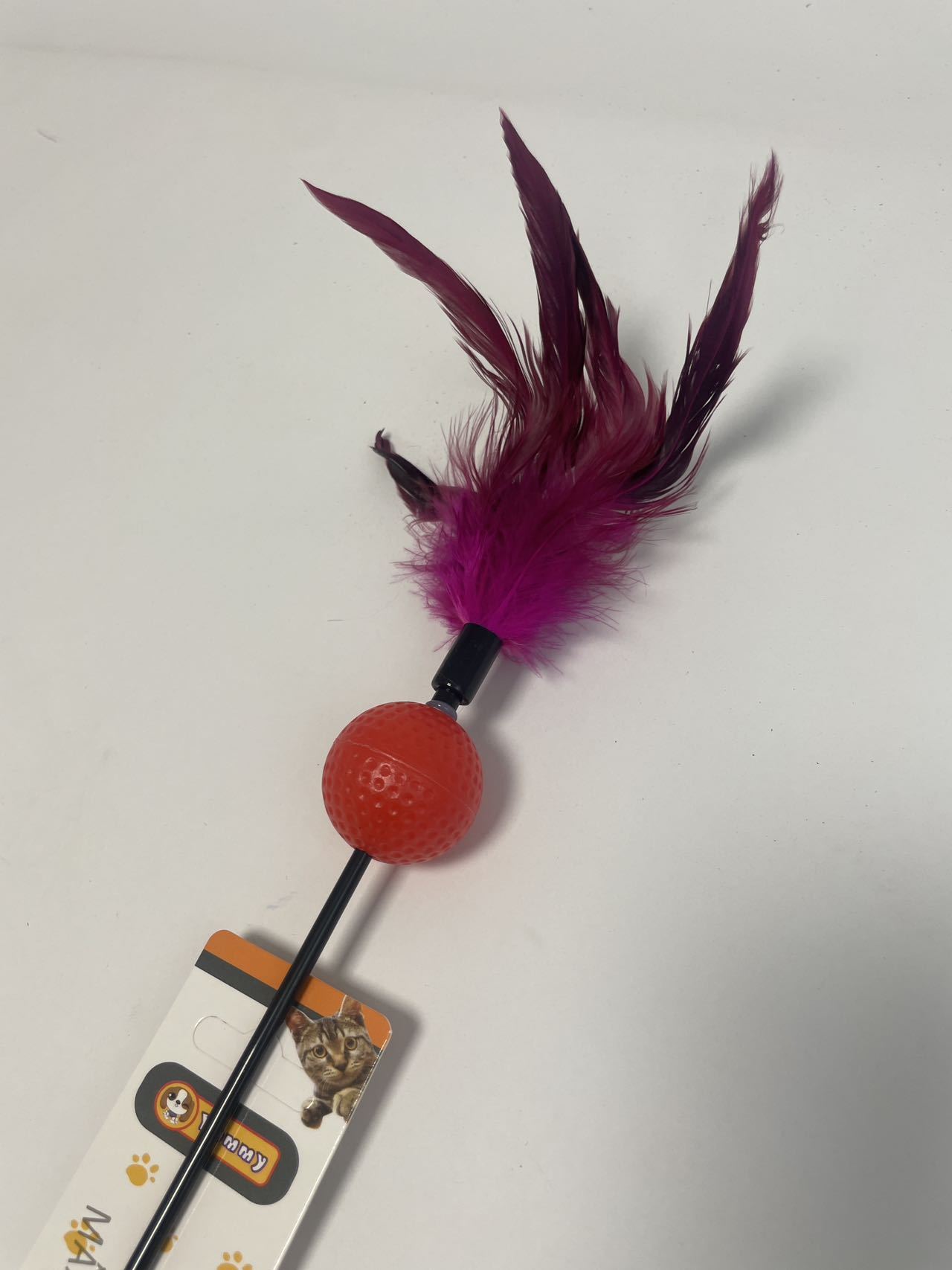 Color-changing Feather And Toy Ball Cat Teaser