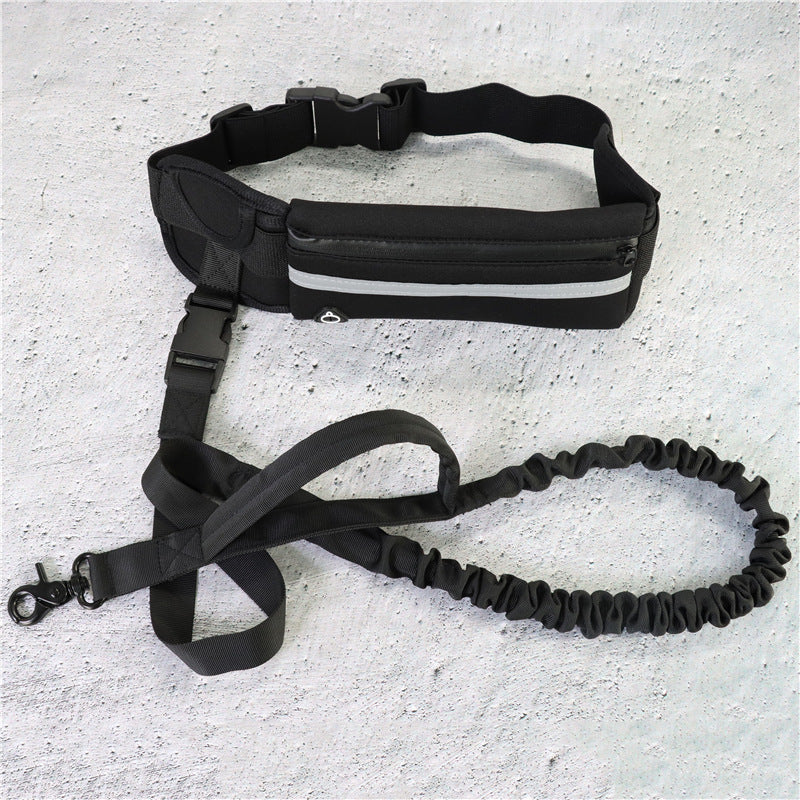 Hands Free Dog Leash Pet Walking And Training Belt With Shock Absorbing Bungee Leash For Up To 180lbs Large Dogs Phone Pocket And Water Bottle Holder - 4 - CJ
