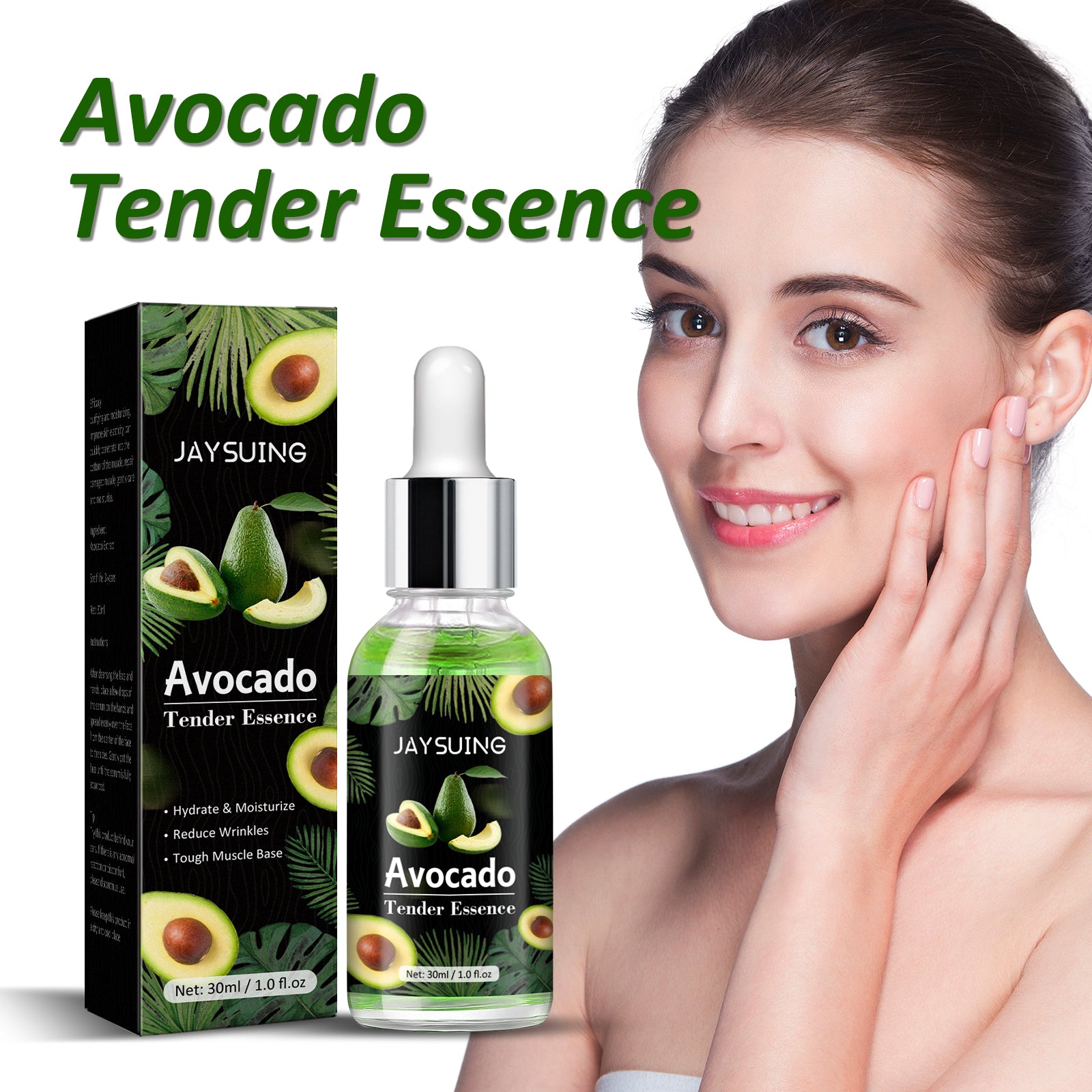 Jaysuing Avocado Serum, Brightening Facial Tone, Lightening Fine Lines, Moisturizing Skin Essence - 5 - CJ