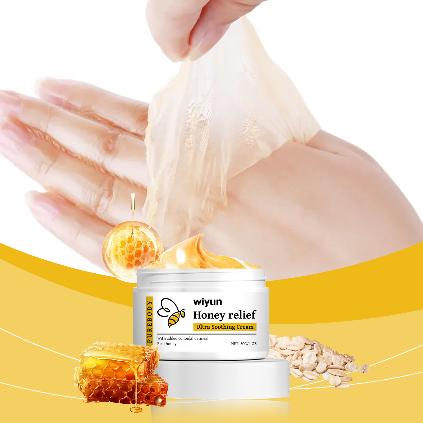 Wiyun Honey Pulling Mask Gently Cleans Dead Skin, Restores Moisture, Nourishes Delicate Hands And Feet Skin - 5 - CJ