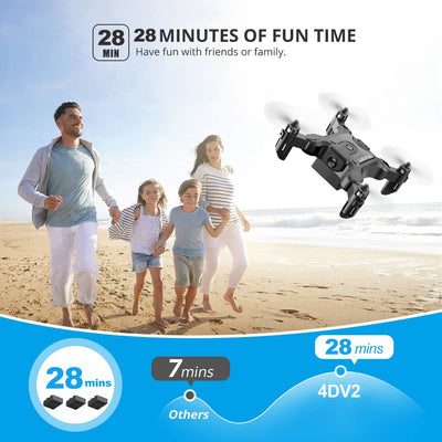 DE  V2 Mini Drone Selfie WIFI FPV With HD Camera Foldable Arm RC Quadcopter Toy - 5 - CJ