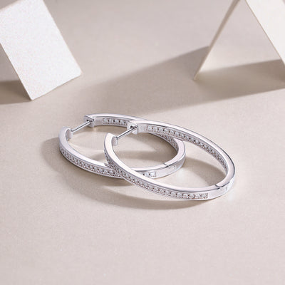 1Born Female Master Luxury Fashion Diamond Earrings Stud Inlaid With Mosan Diamond Silver Jewelry Prohibit TikTok sales - 5 - CJ